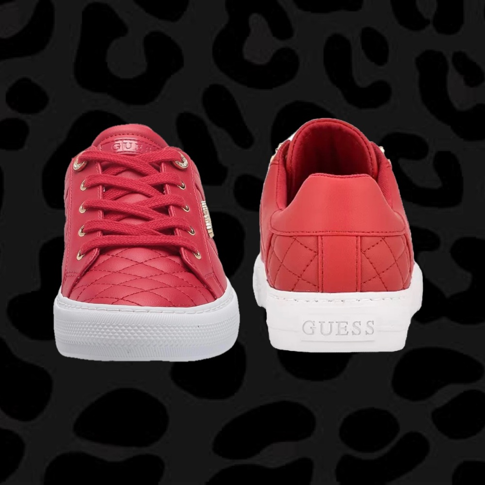 GUESS Women’s Loven Red Sneakers - Picture 3 of 7